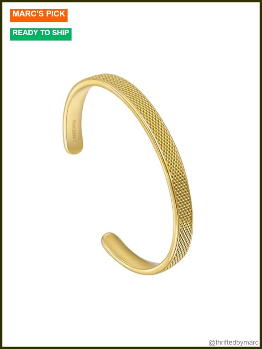14K Gold Plated Bangle Bracelet Open Cuff Stackable for Women